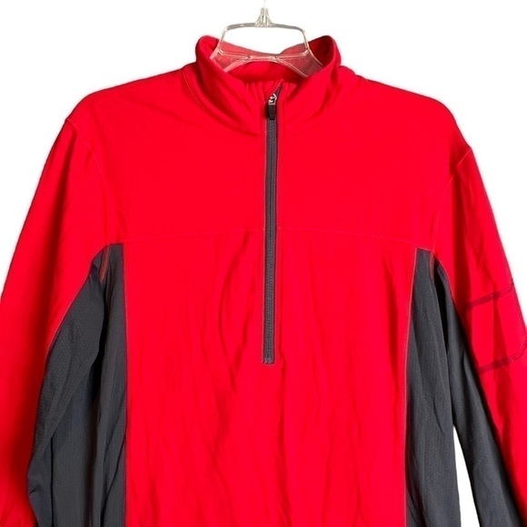 Lululemon Mens Running Athletic Longsleeve Top Jacket Large Red & Black - Picture 2 of 11